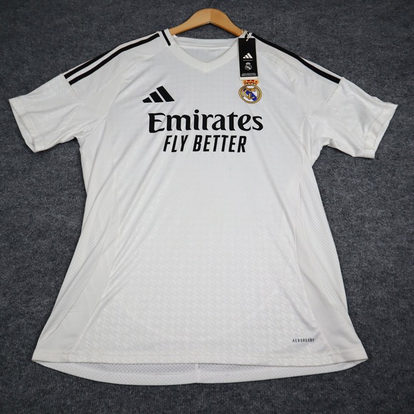 adidas Other - Real Madrid 2024-25 White Home Jersey Adidas Mens Large Aeroready NWT READ